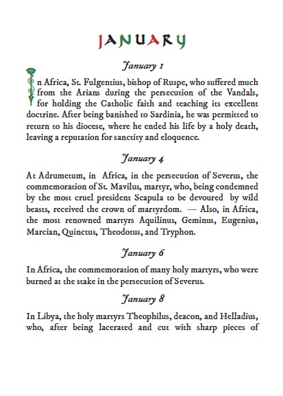 The African Martyrology