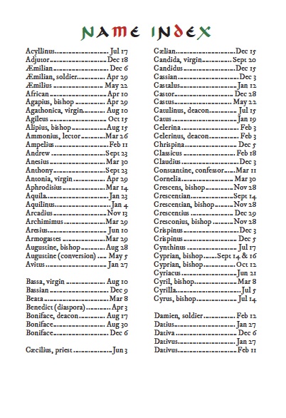 The African Martyrology