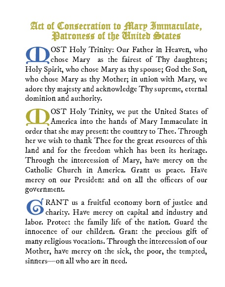 Immaculate Conception Prayers and Devotions