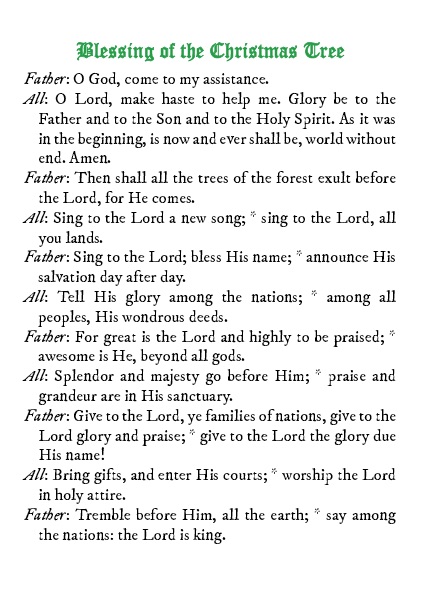 Christmas Tree and Nativity Prayers and Devotions